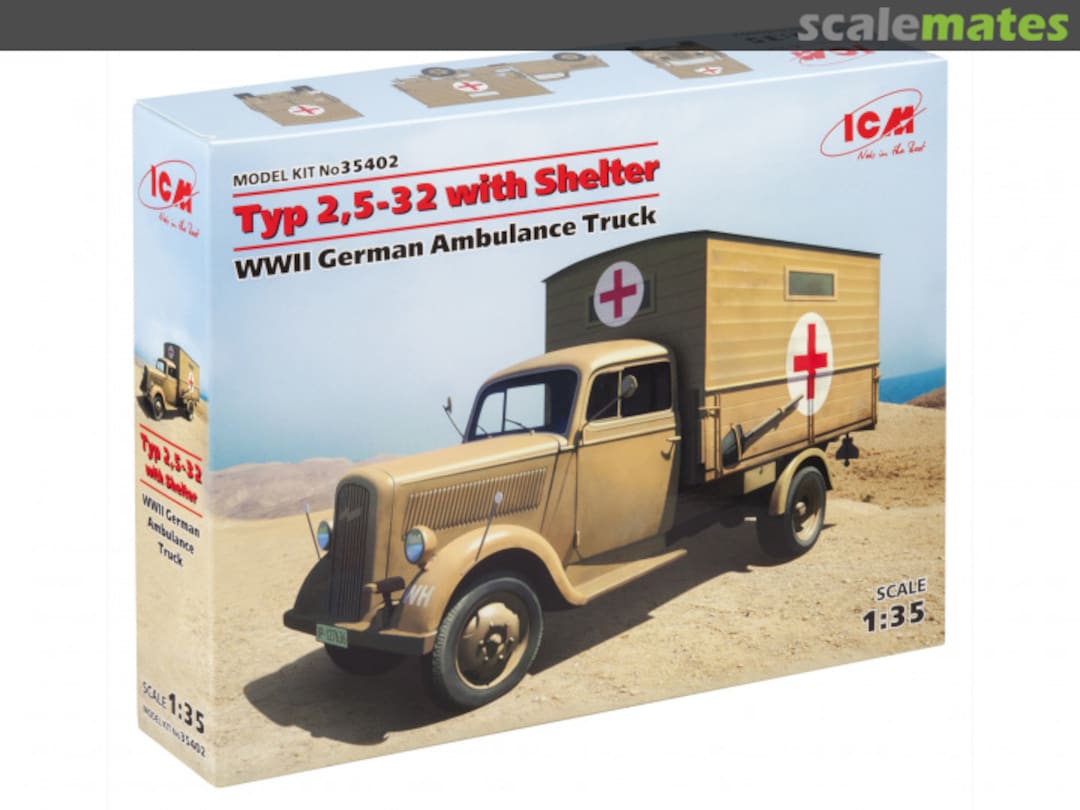 Boxart Typ 2,5-32 with Shelter 35402 ICM