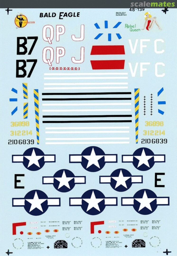 Boxart P-51B Mustangs 48-0139 Microscale