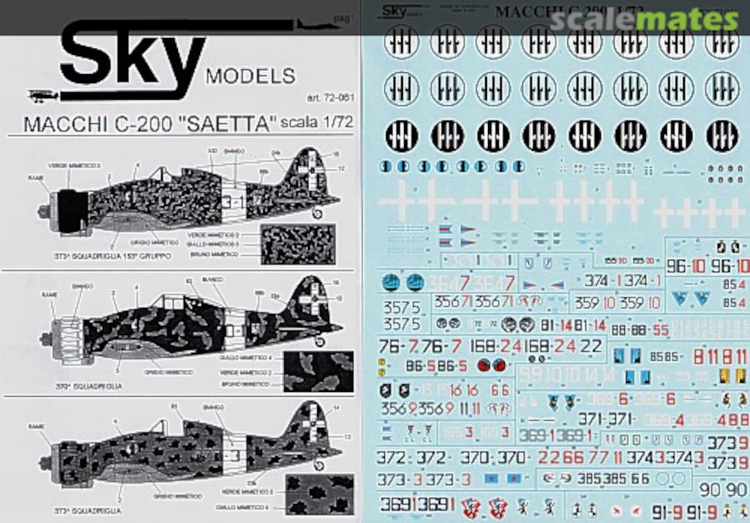 Boxart Macchi C-200 "Saetta" 72-061 Sky Models