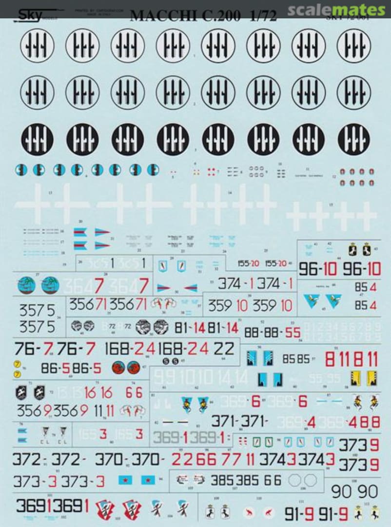 Contents Macchi C-200 "Saetta" 72-061 Sky Models