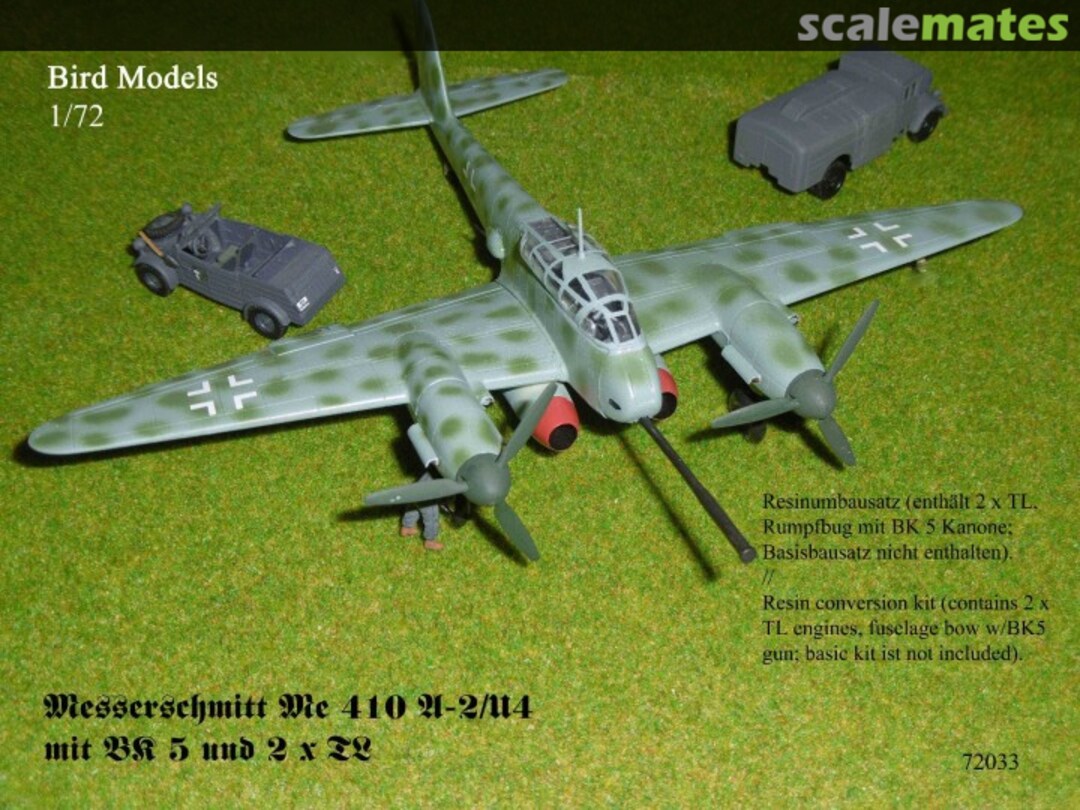 Boxart Messerschmitt Me 410 A-2/U4 TL 72033 Bird Models