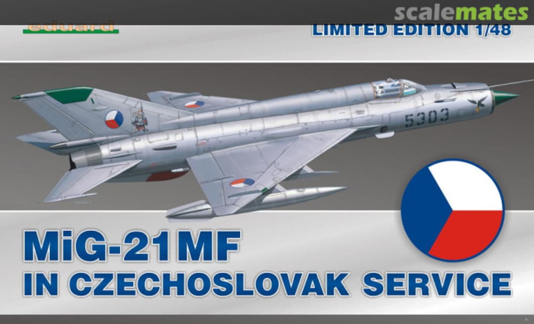 Boxart MiG-21MF in Czechoslovak service 1158 Eduard