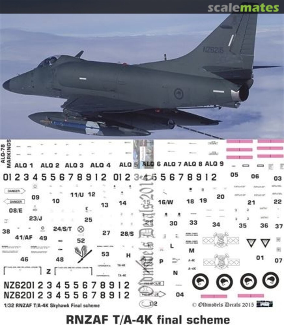 Boxart RNZAF T/A-4K Skyhawk Final scheme OMD0308 Oldmodels Decals