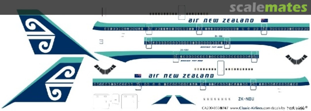 Boxart Air New Zealand B747-4 CA200-077 Classic Airlines