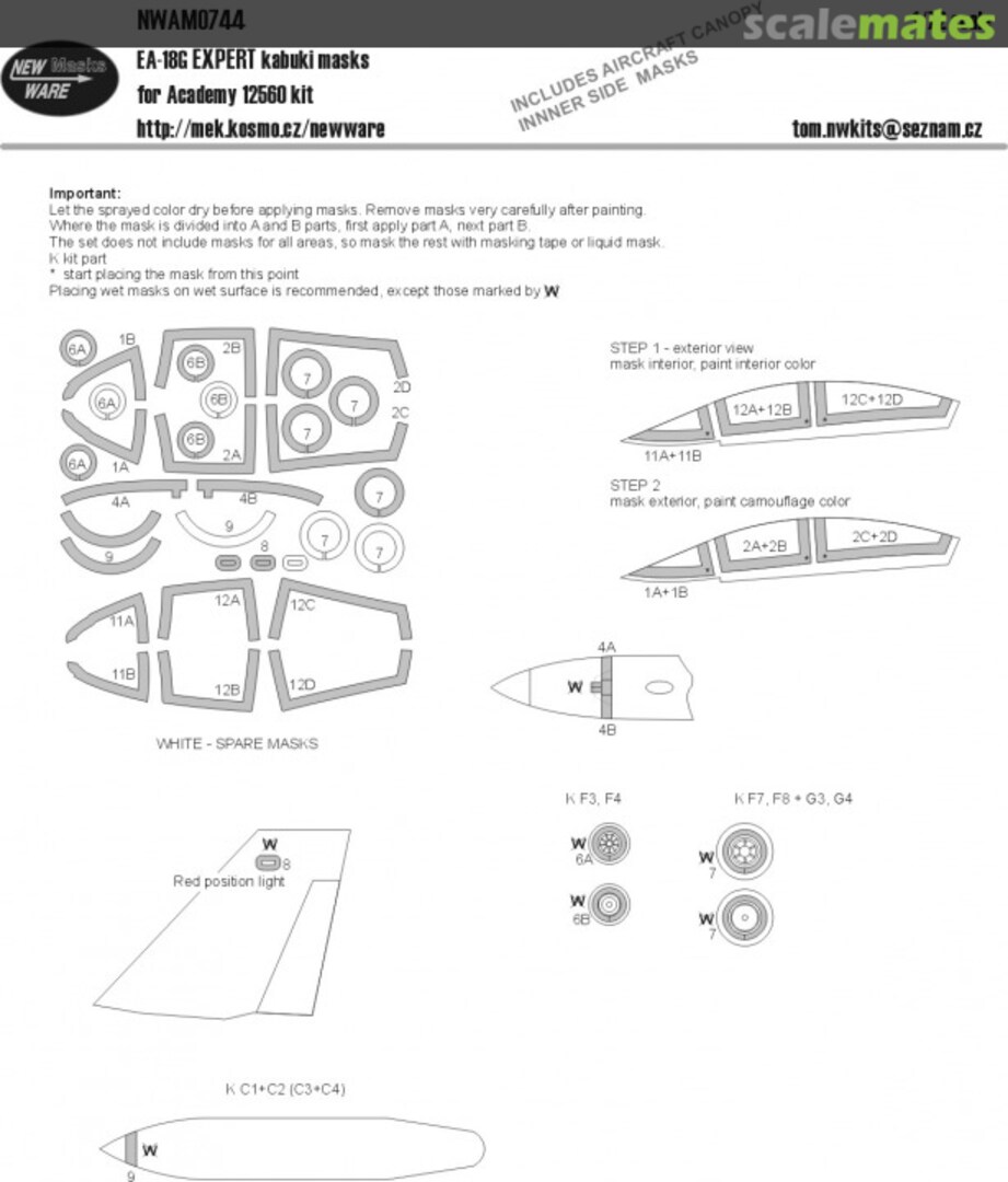 Boxart EA-18G EXPERT kabuki masks NWAM0744 New Ware