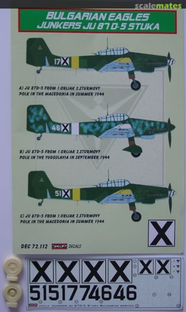 Boxart Junkers Ju 87 D-5 Stuka DEC72112 Kora Models