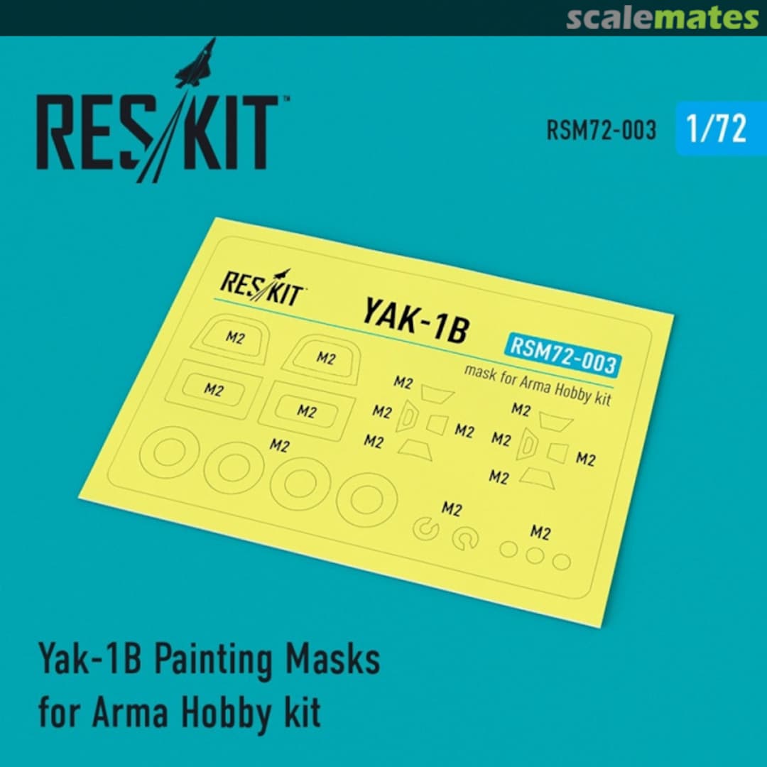 Boxart Yak-1B - painting masks RSM72-0003 ResKit