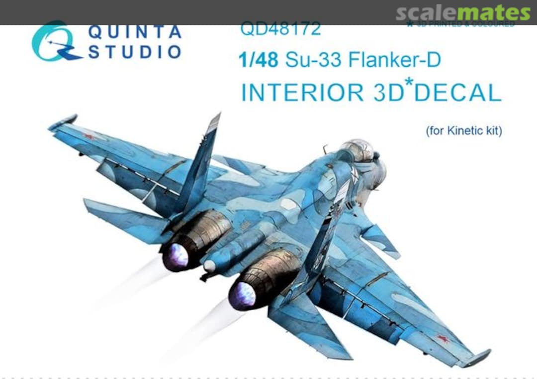 Boxart Su-33 interior 3D decals QD48172 Quinta Studio