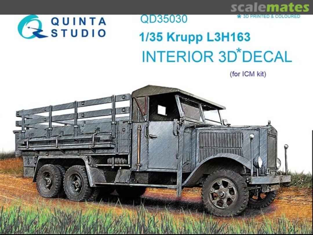 Boxart Krupp L3H163 interior 3D decals QD35030 Quinta Studio