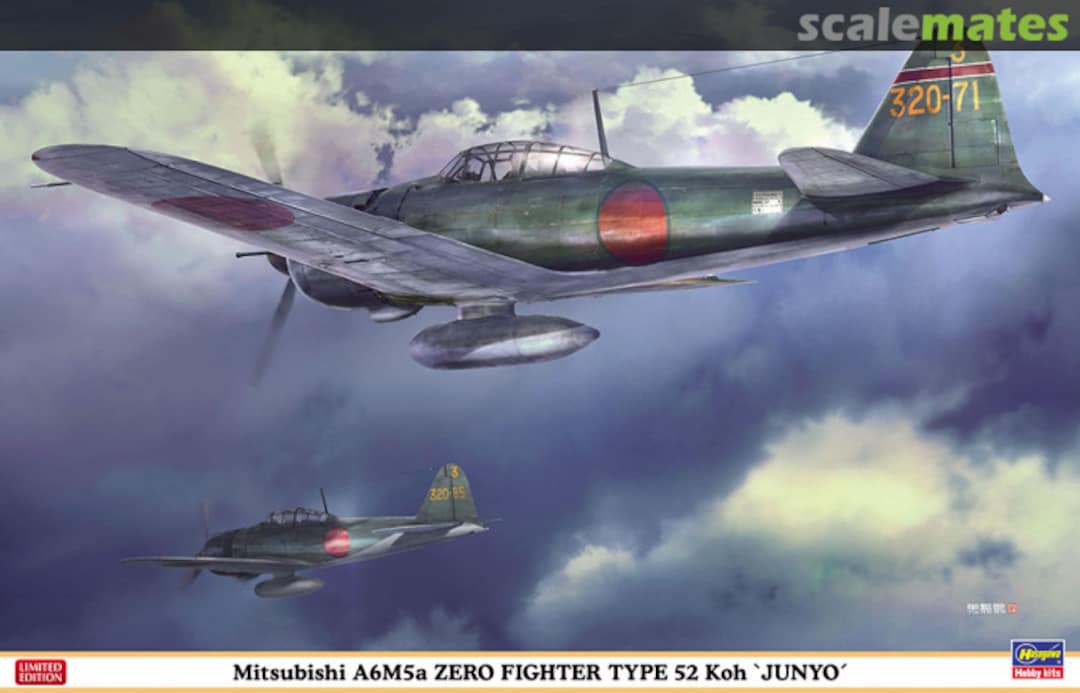 Boxart Mitsubishi A6M5a Zero Fighter Type 52 Koh `Junyo´ 08258 Hasegawa