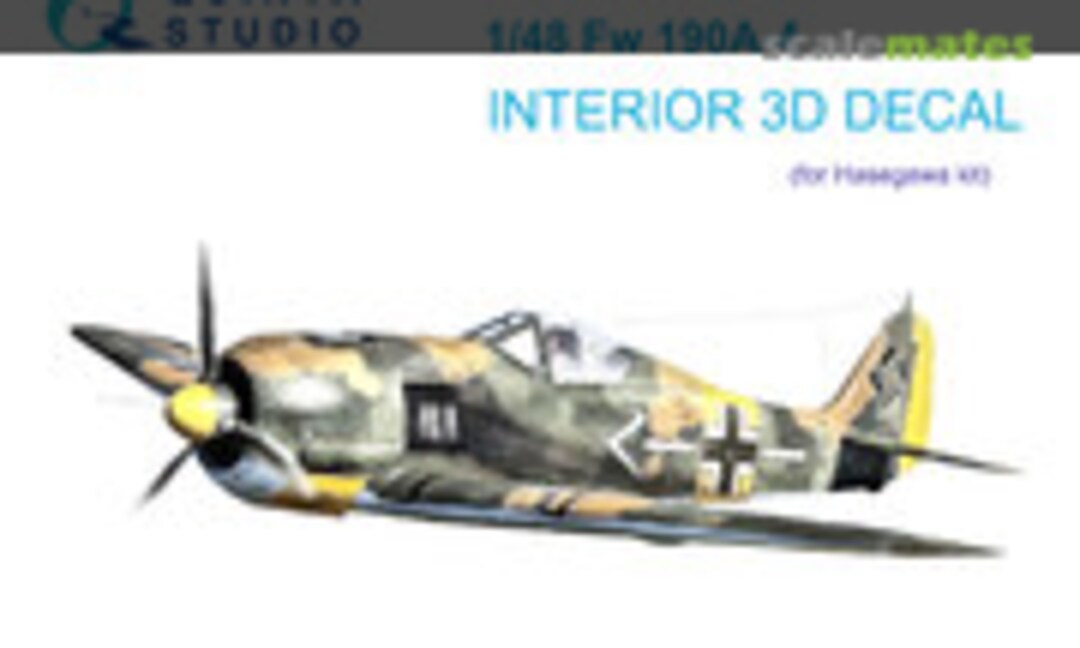 1:48 Fw 190A-4 interior 3D decals (Quinta Studio QD48316)