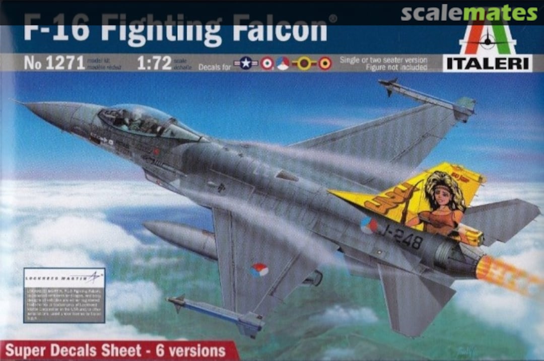 Boxart F-16 Fighting Falcon 1271 Italeri