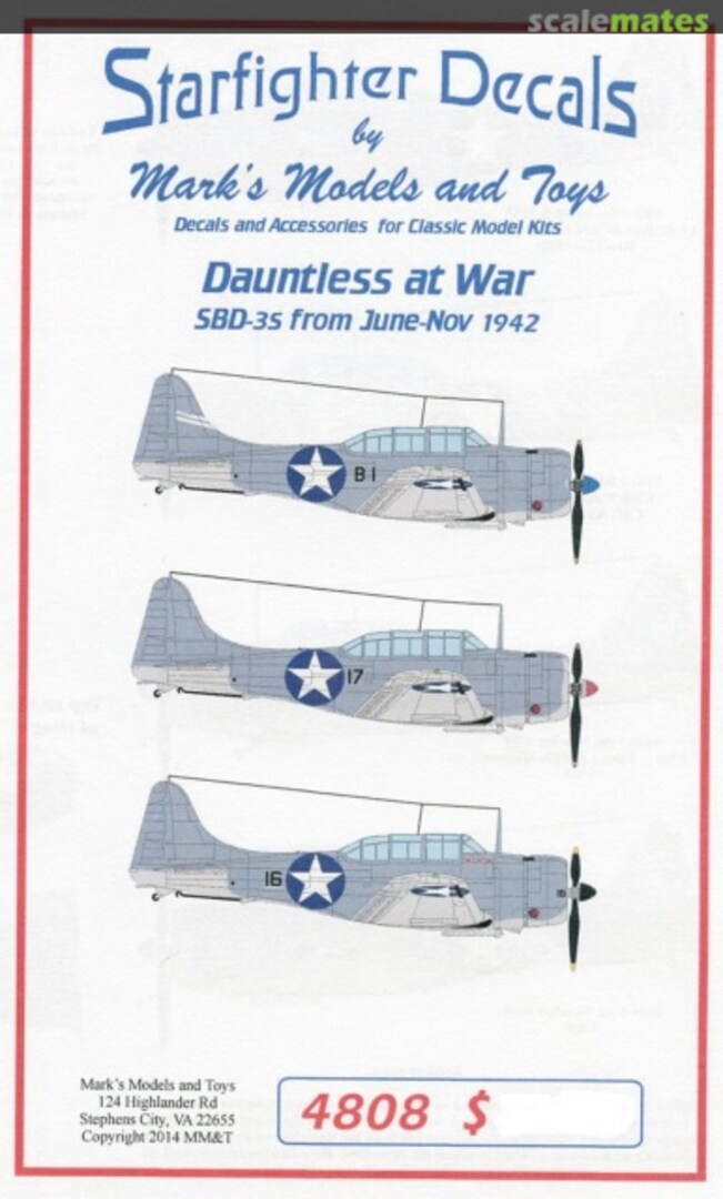 Boxart Dauntless at War 4808 Starfighter Decals