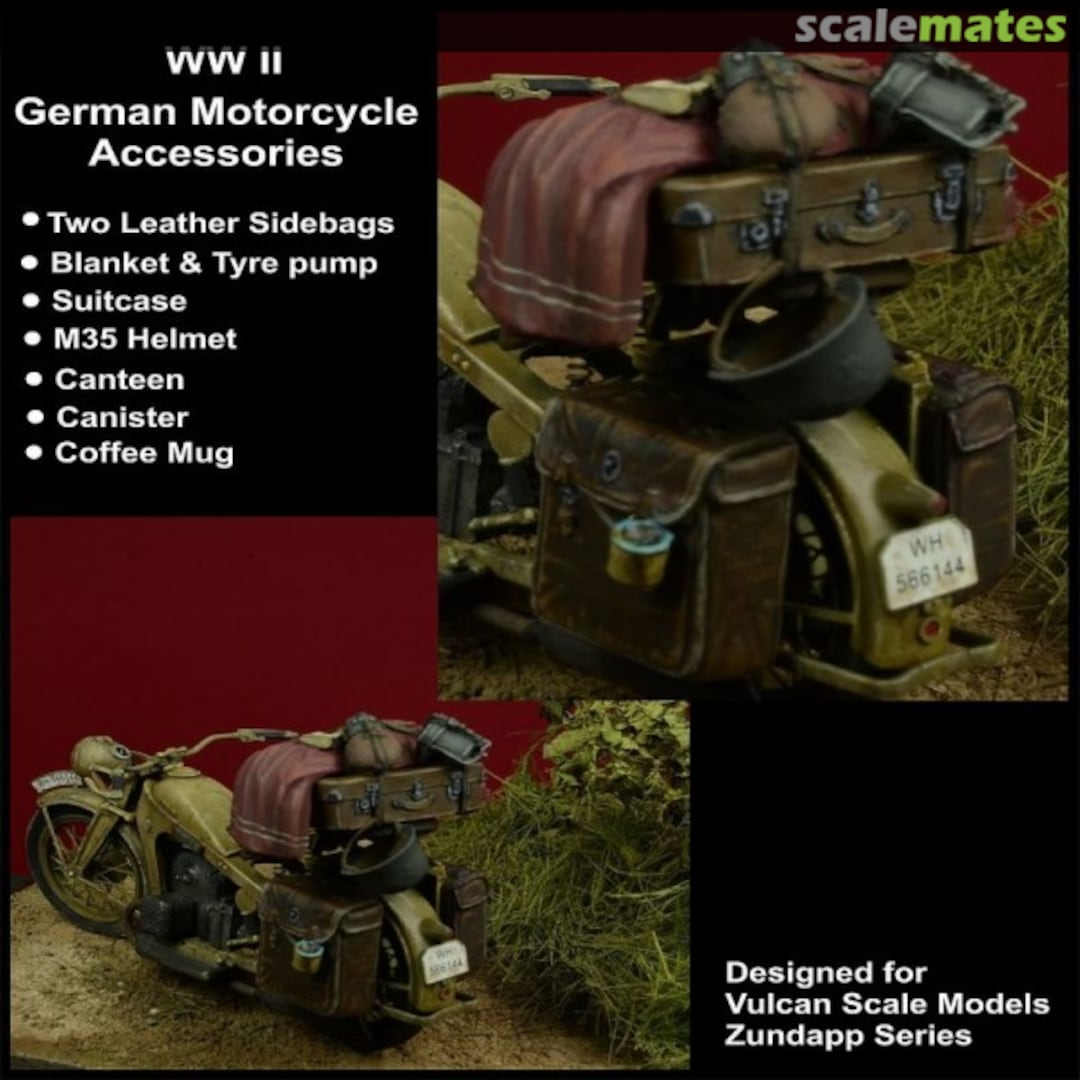 Boxart WW2 German Motorcycle Accessories 35081 D-Day Miniature Studio