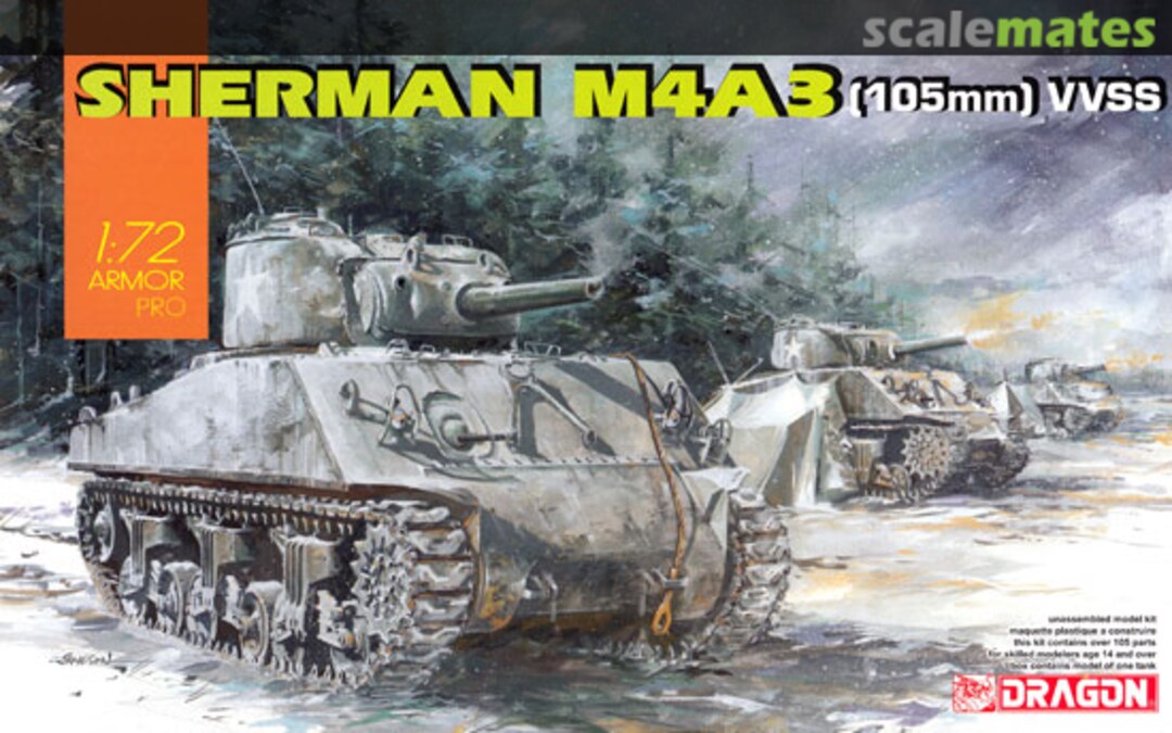 Boxart Sherman M4A3 (105mm) VVSS 7569 Dragon