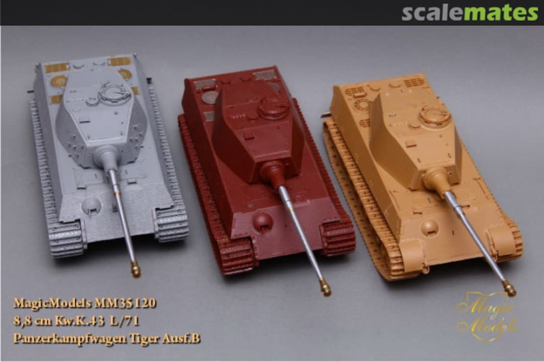 Boxart 8,8 cm Kw.K.43 L/71. Panzerkampfwagen Tiger Ausf.B MM35120 Magic Models