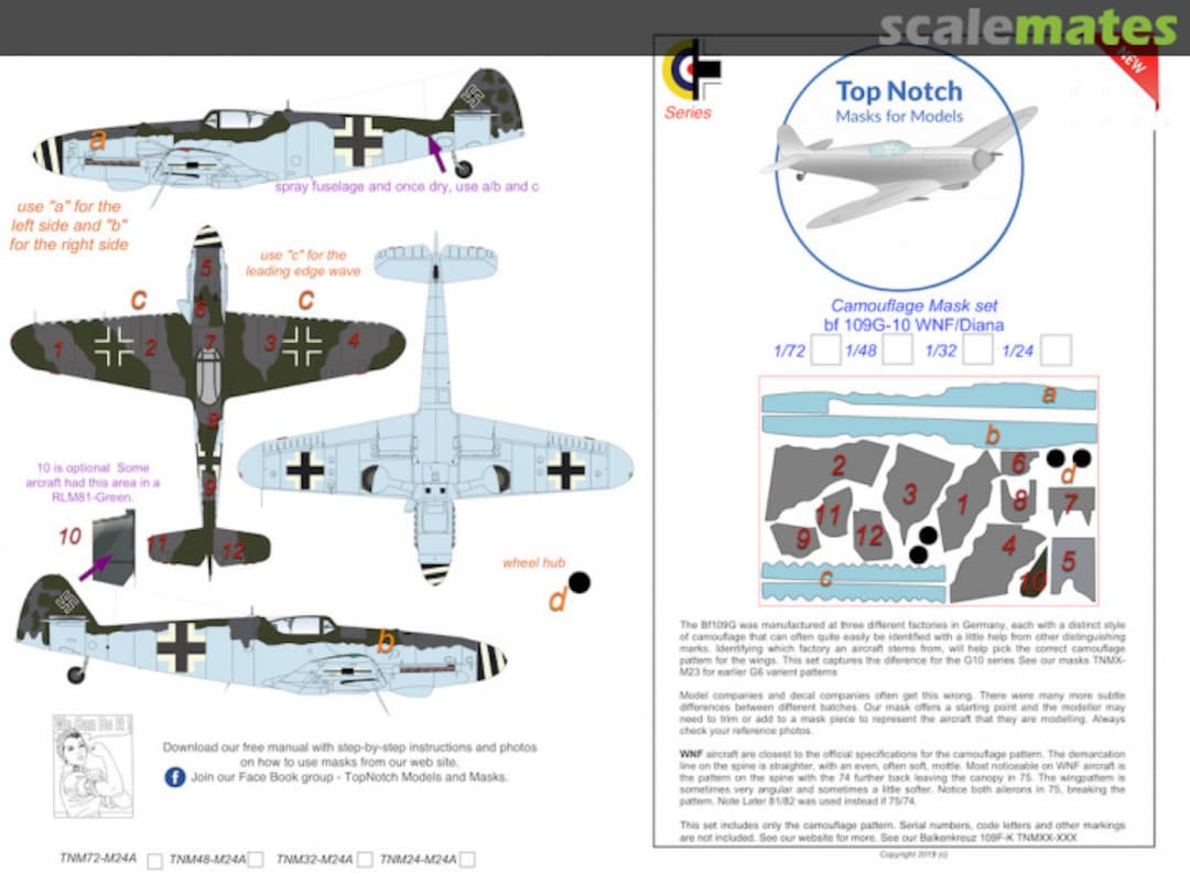 Boxart Bf 109G-10 WNF/Dianna TNM72-M24A TopNotch