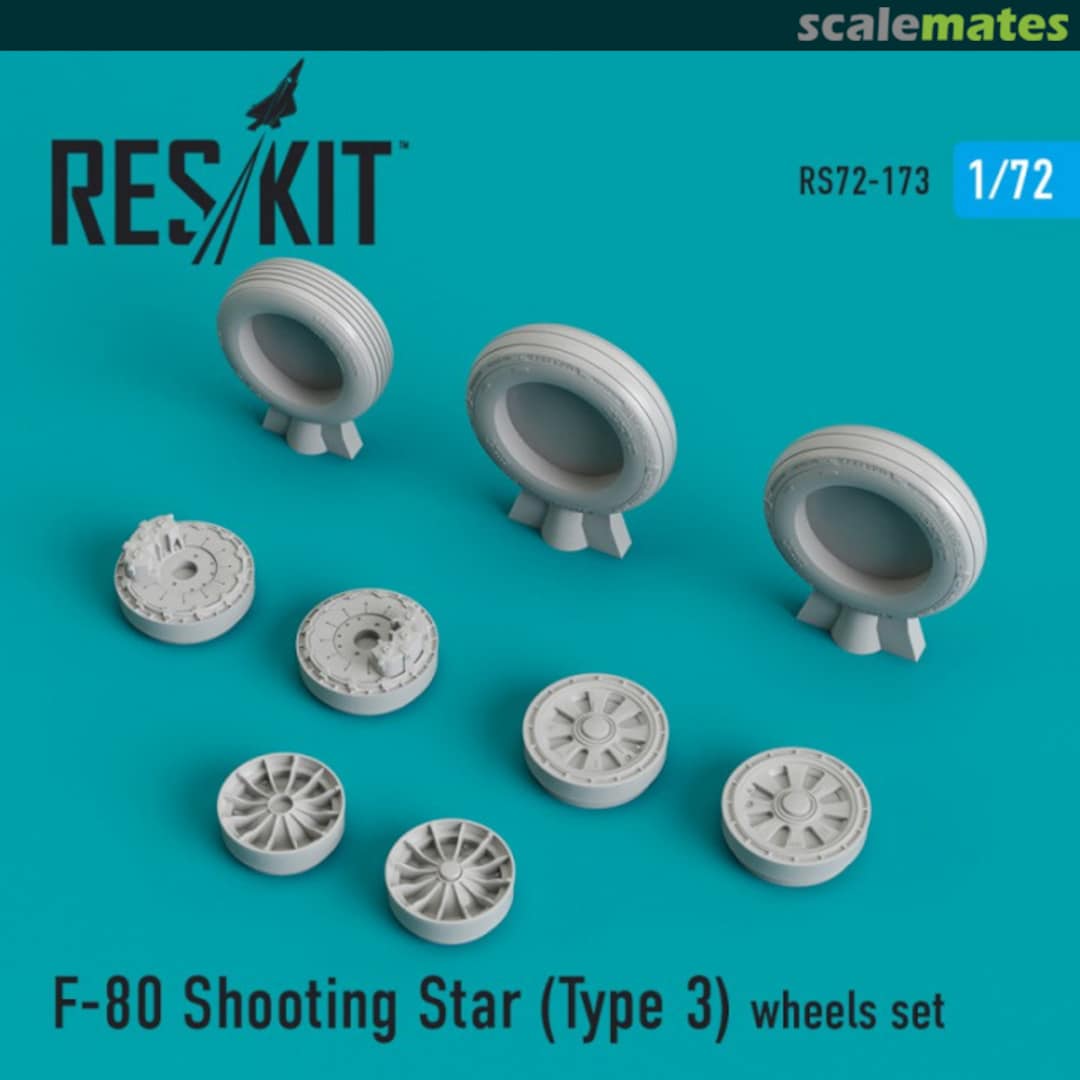 Boxart F-80C Shooting Star (Type 3) wheels set RS72-0173 ResKit