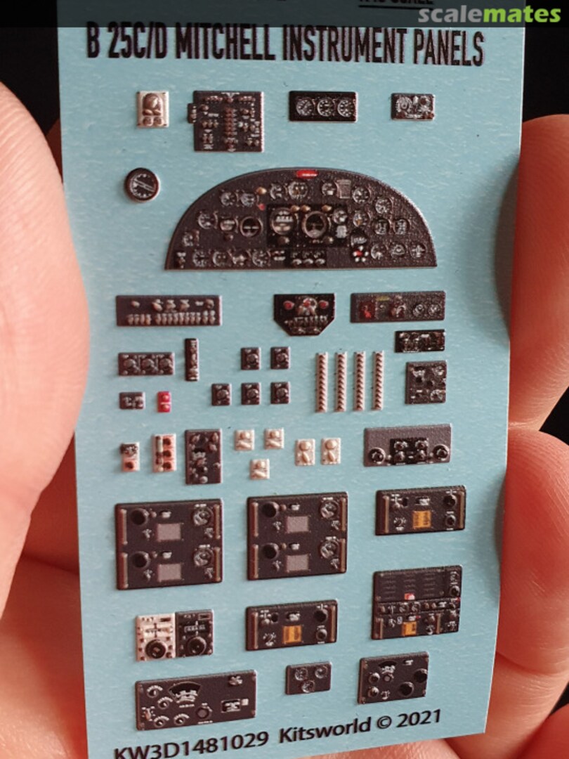Boxart North-American B-25C/D Mitchell Instrument Panels KW3D1481029 Kits-World