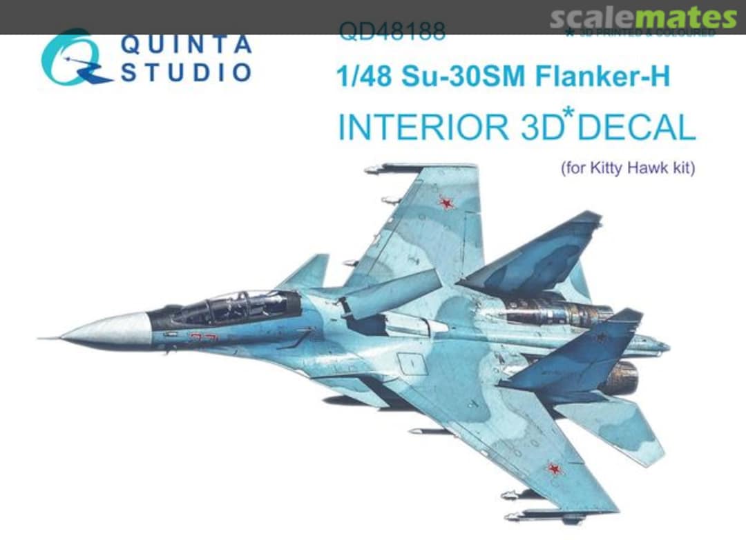 Boxart Su-30SM Flanker-H interior 3D decals QD48188 Quinta Studio