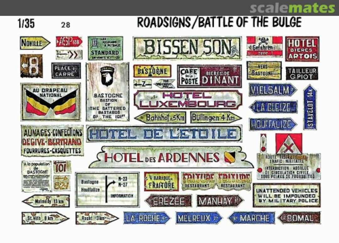 Boxart Roadsigns Battle Of The Bulge 28 Verlinden Productions