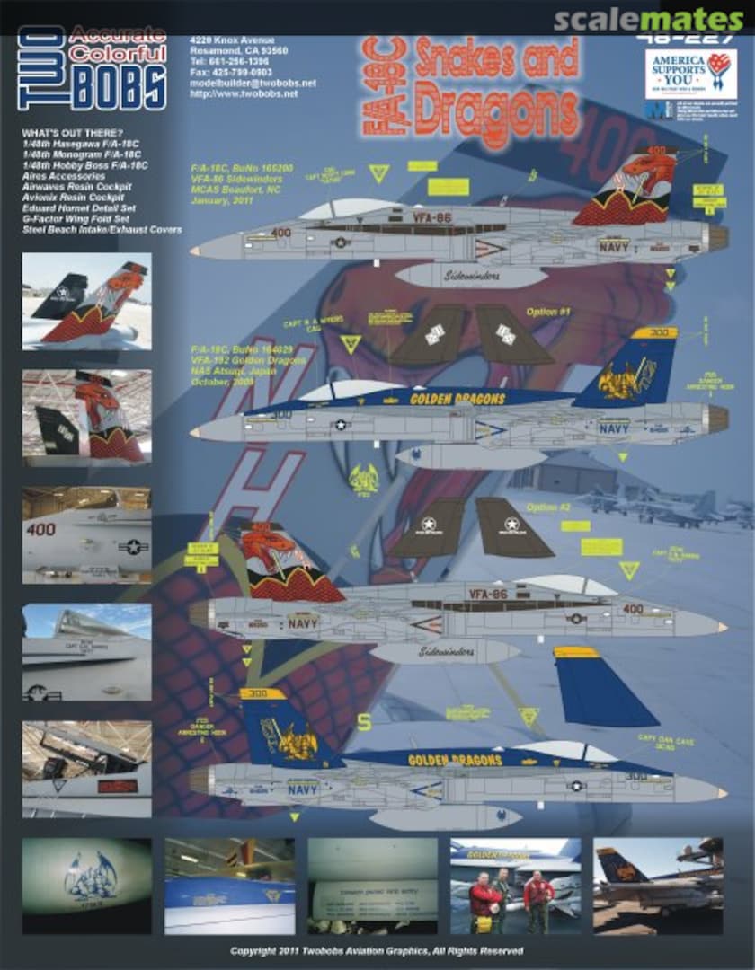 Boxart F/A-18C Snakes and Dragons 48-227 TwoBobs Aviation Graphics