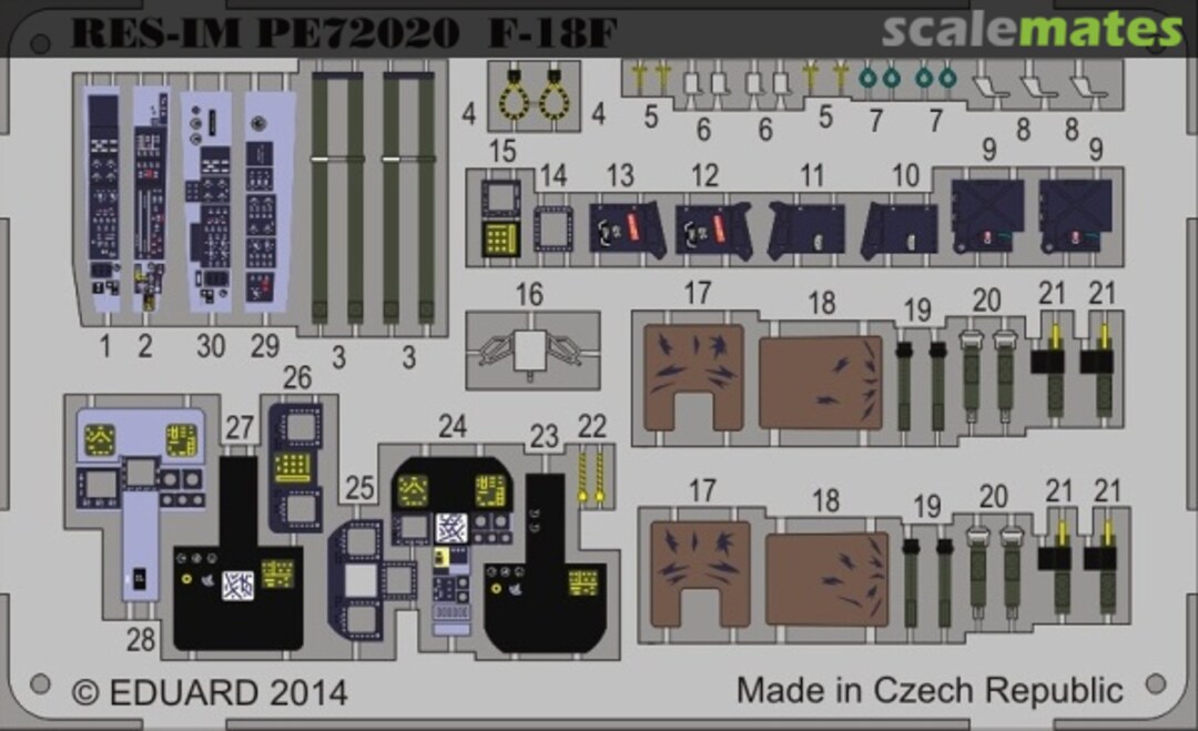 Boxart F/A-18F Super Hornet Interior Detail-up Set PE72020 RES-IM