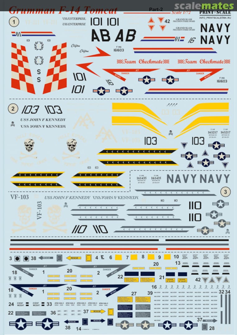 Boxart Grumman F-14 Tomcat 72-275 Print Scale