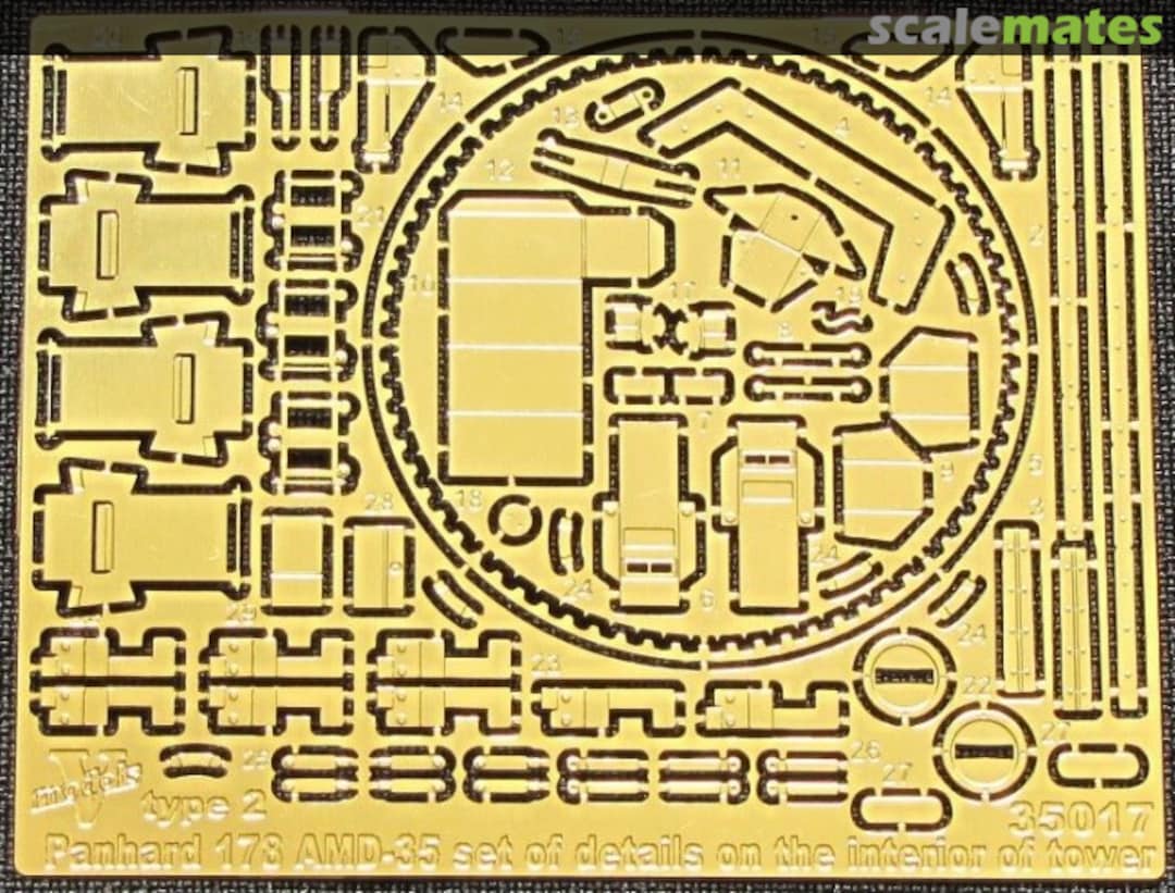 Boxart Panhard 178 AMD turret interior details 35017 Vmodels