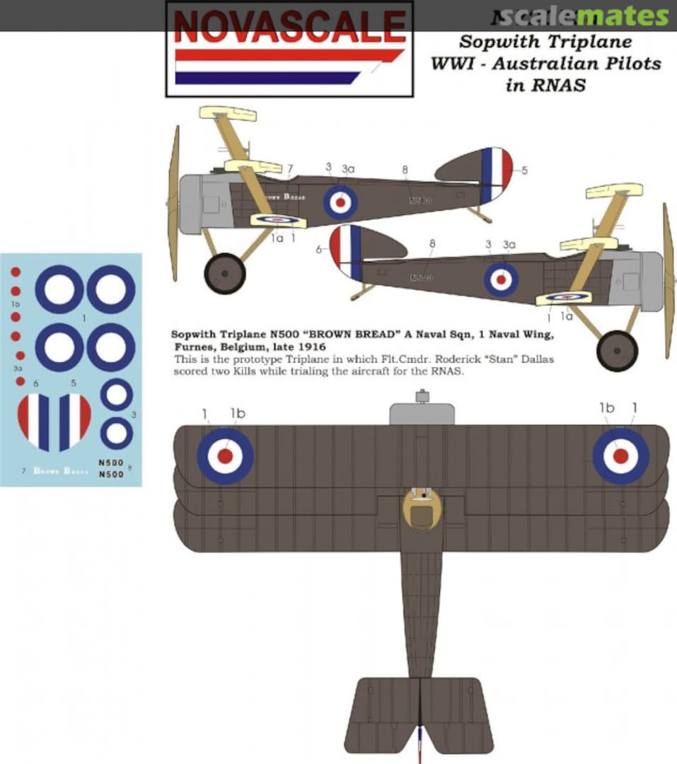 Boxart Sopwith Triplane - Australian Pilots in RNAS, WWI N-72073a Novascale