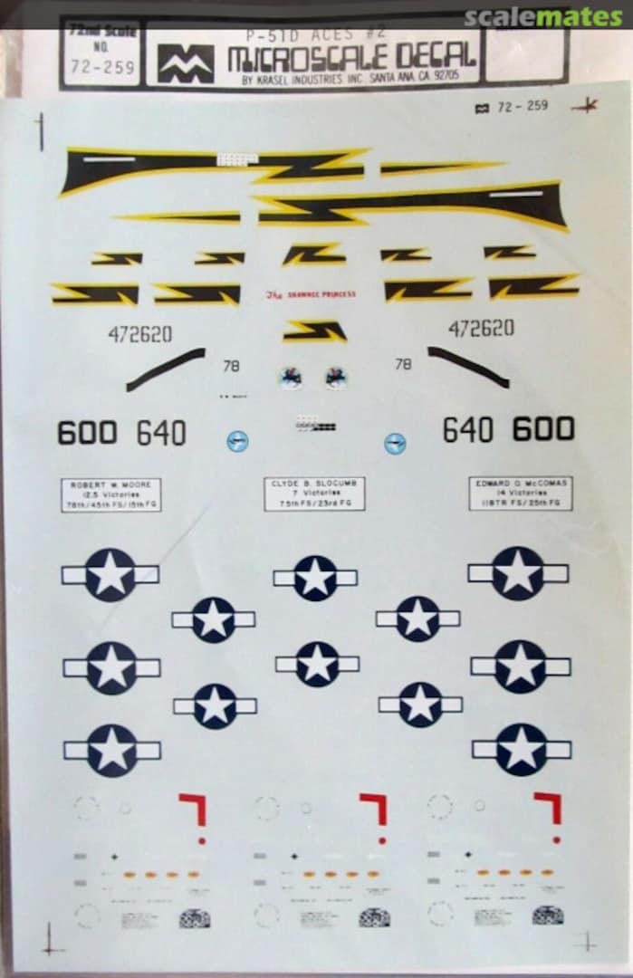 Boxart P-51D Aces #2 72-259 Microscale