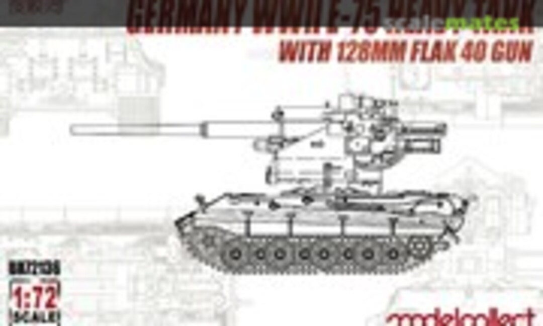 1:72 E-75 Heavy Tank with 128mm Flak 40 Gun (Modelcollect UA72136)