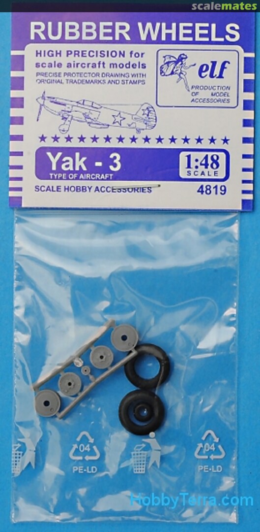 Boxart Rubber wheels 1/48 for Yak-3 4819 Elf Production of Model Accessories