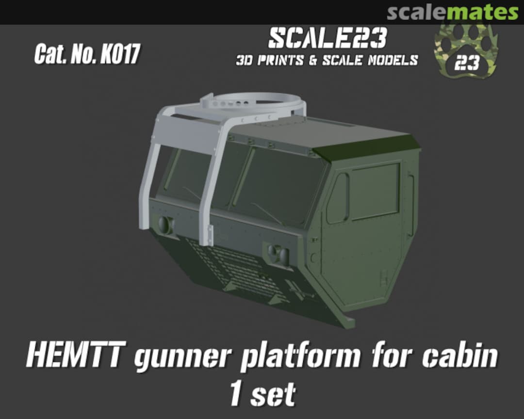 Boxart HEMTT gunner platform for cabin K017 Scale23