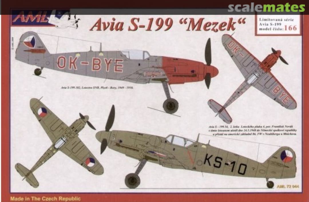 Boxart Avia S-199 "Mezek" 72044 AML