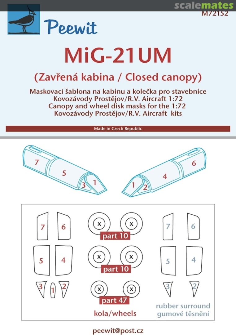 Boxart MiG-21UM M72152 Peewit