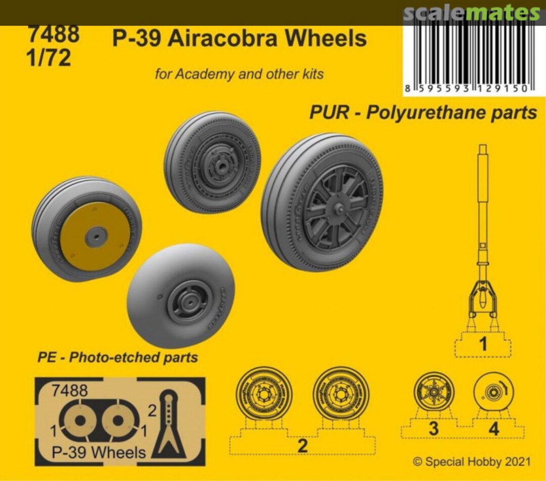 Boxart P-39 Airacobra - Wheels 7488 CMK