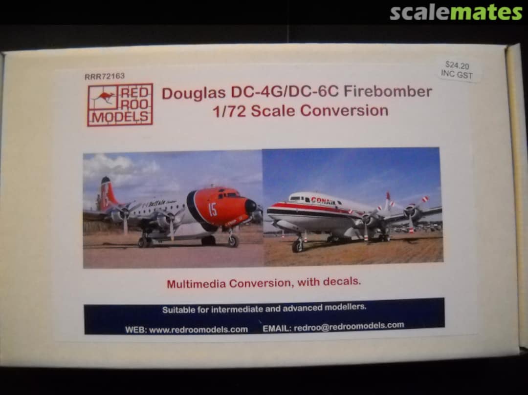 Boxart Douglas DC-4G/DC-6C Firebomber Conversion RRR72163 Red Roo Models