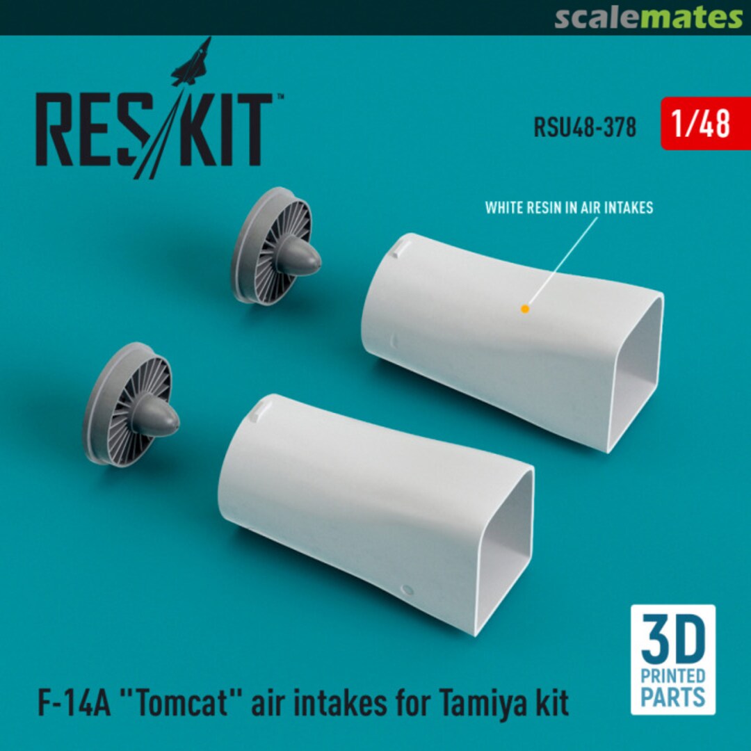 Boxart F-14A Tomcat air intakes (Tamiya) (3D Printed) RSU48-0378 ResKit