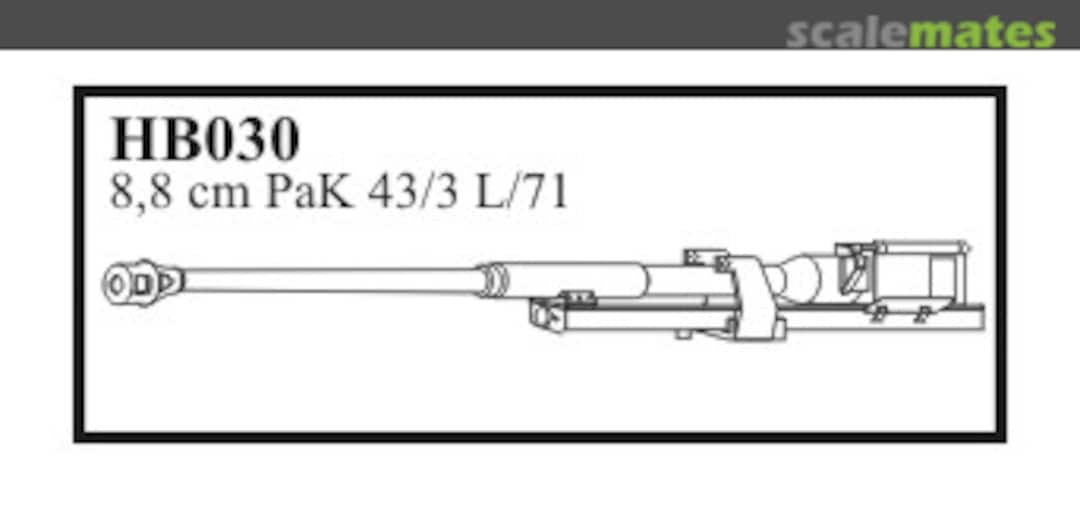 Boxart Gun Barrel - 8.8cm PaK 43/3 L71 with Laffete & Muzzle for Sd.Kfz.164 Nashorn HB030 CMK