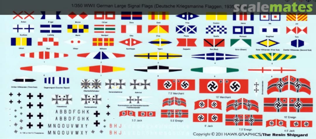 Boxart WWII German Large Signal Flags 1935-1945 D3504 Hawk Graphics