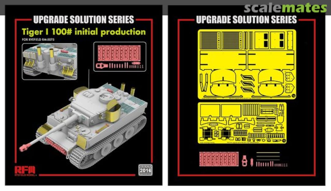 Boxart Tiger I 100# initial production detail set RM-2016 Rye Field Model