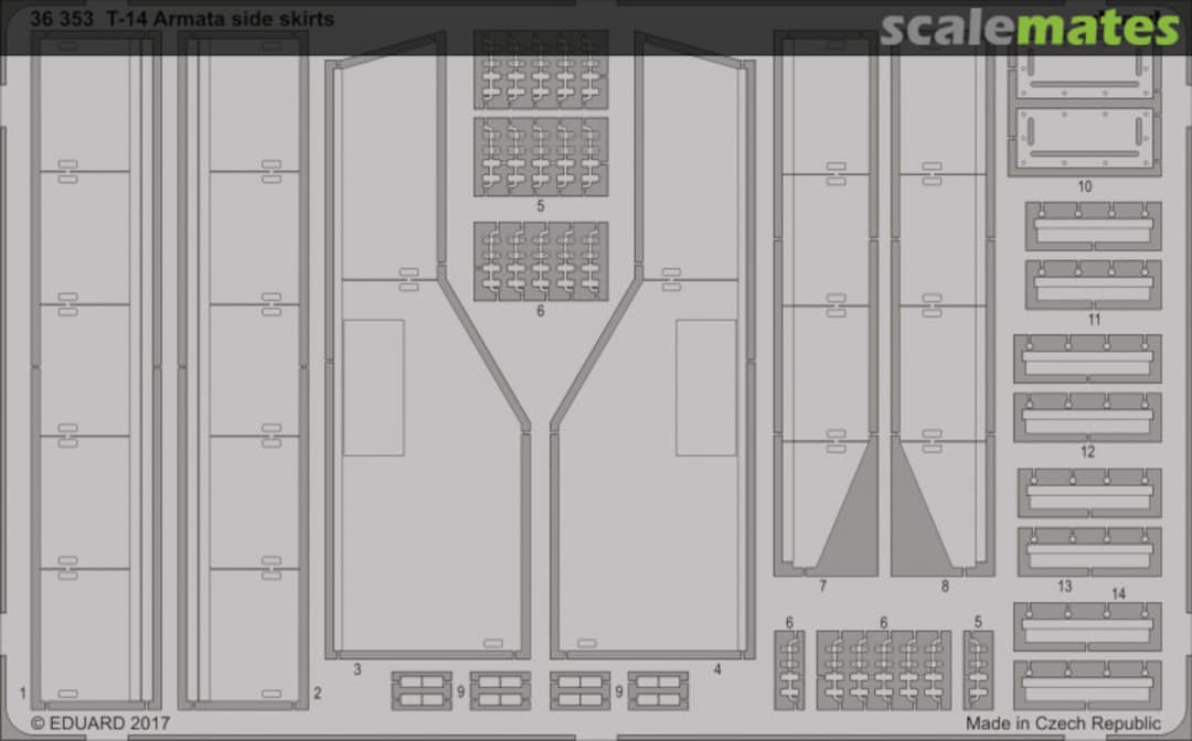 Boxart T-14 Armata side skirts for ZVEZDA 36353 Eduard