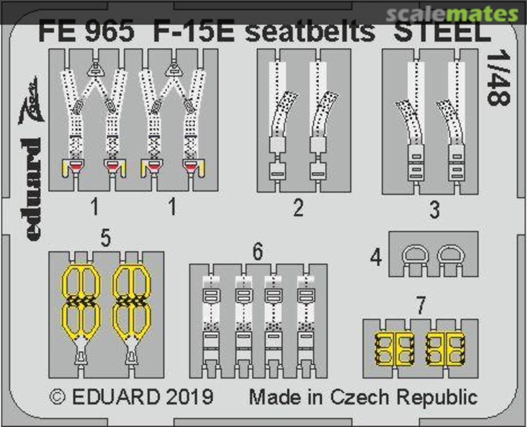 Boxart F-15E seatbelts STEEL FE965 Eduard