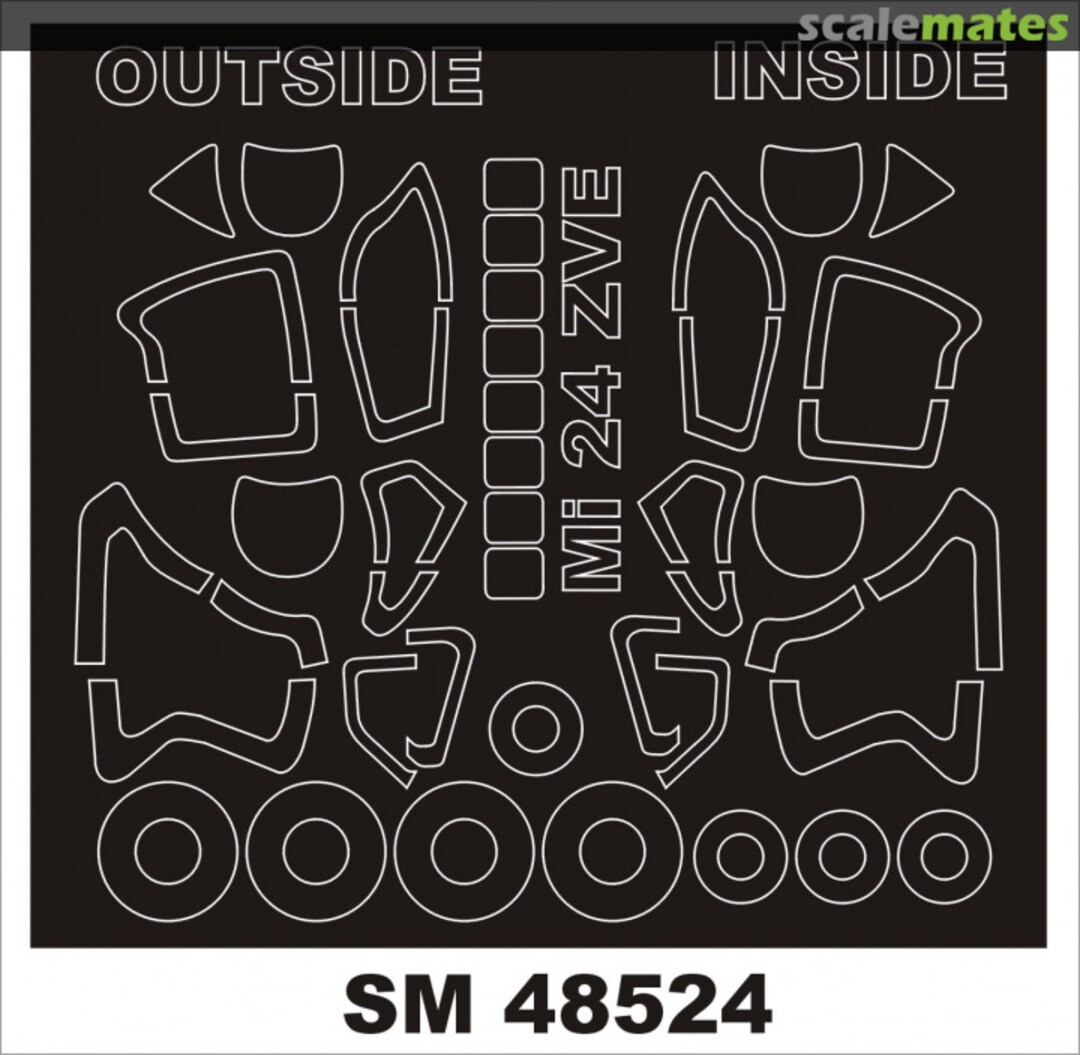 Boxart Mil Mi-24V/VP Hind - Painting Mask SM48524 Montex