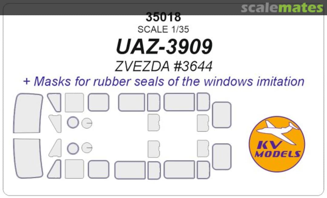 Boxart UAZ-3909 masks 35018 KV Models