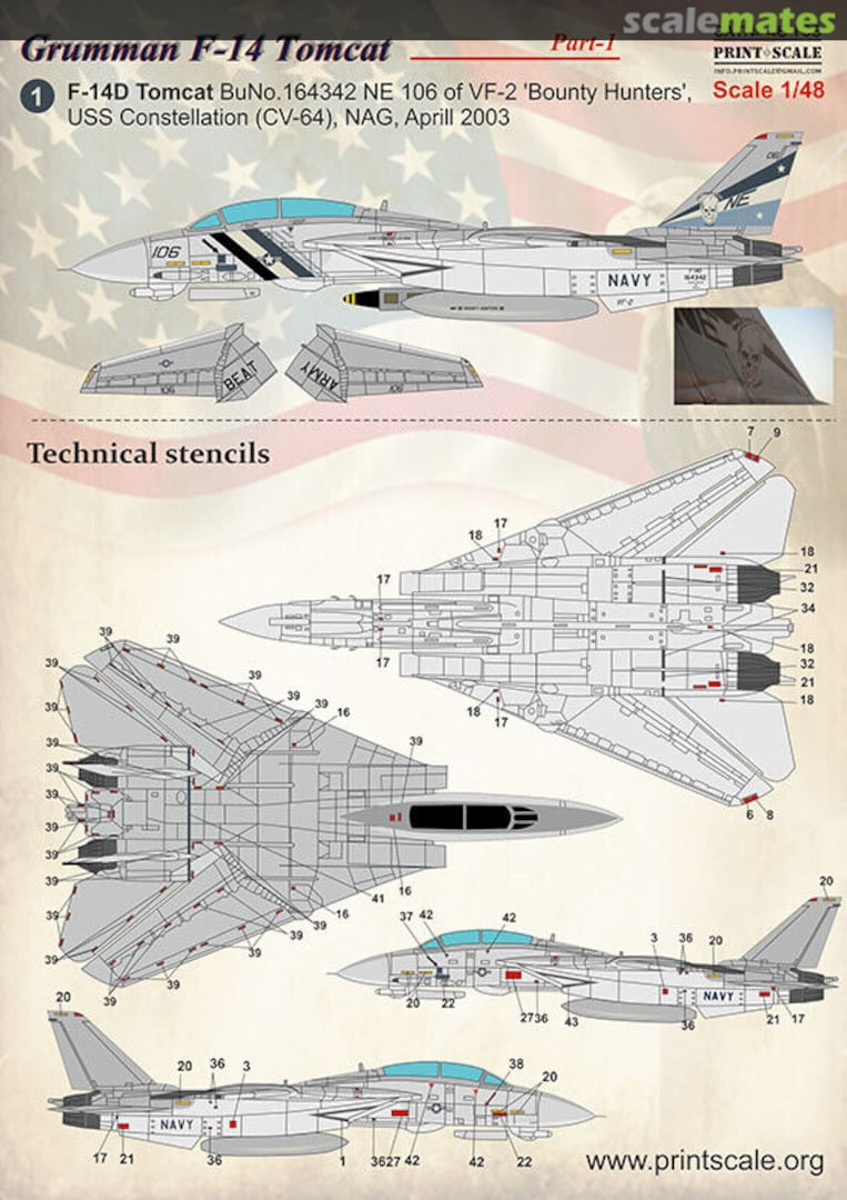 Boxart Grumman F-14 Tomcat Part 1 48-163 Print Scale