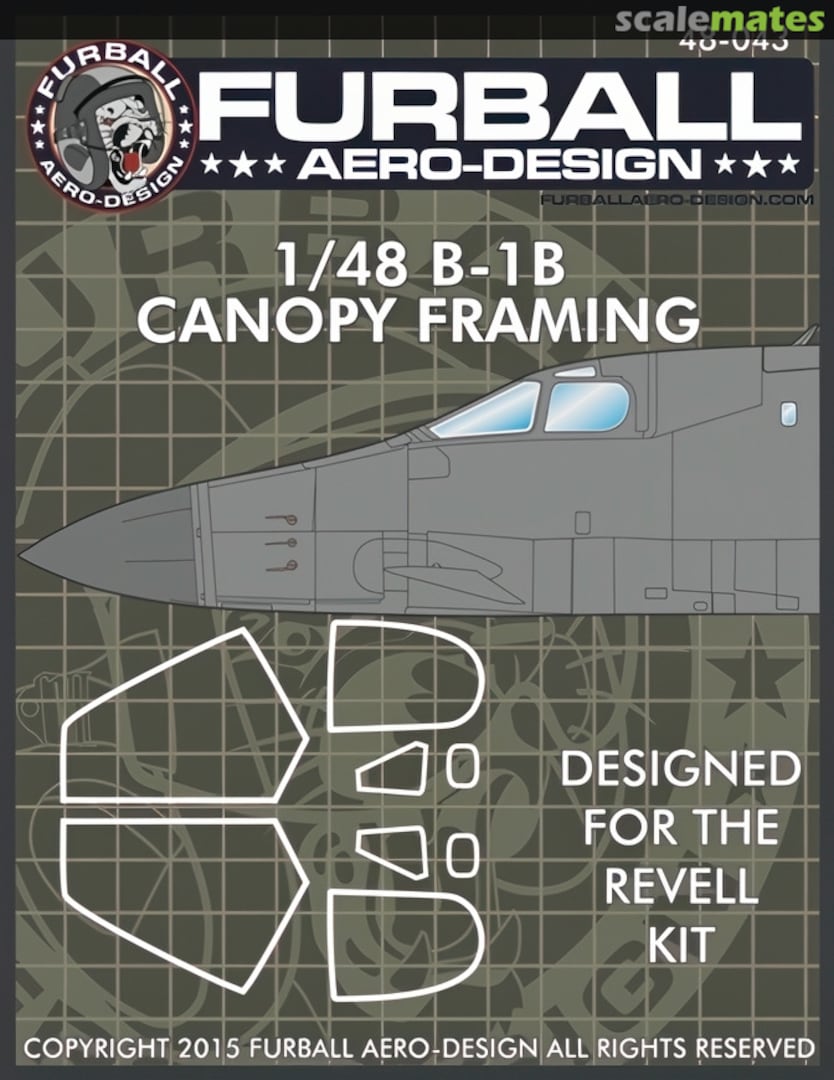 Boxart Rockwell B-1B Canopy Framing 48-043 Furball Aero-Design