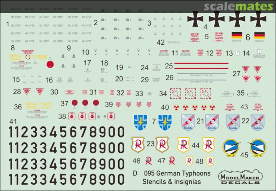 Boxart German Typhoons stencils & insignia D48095 ModelMaker