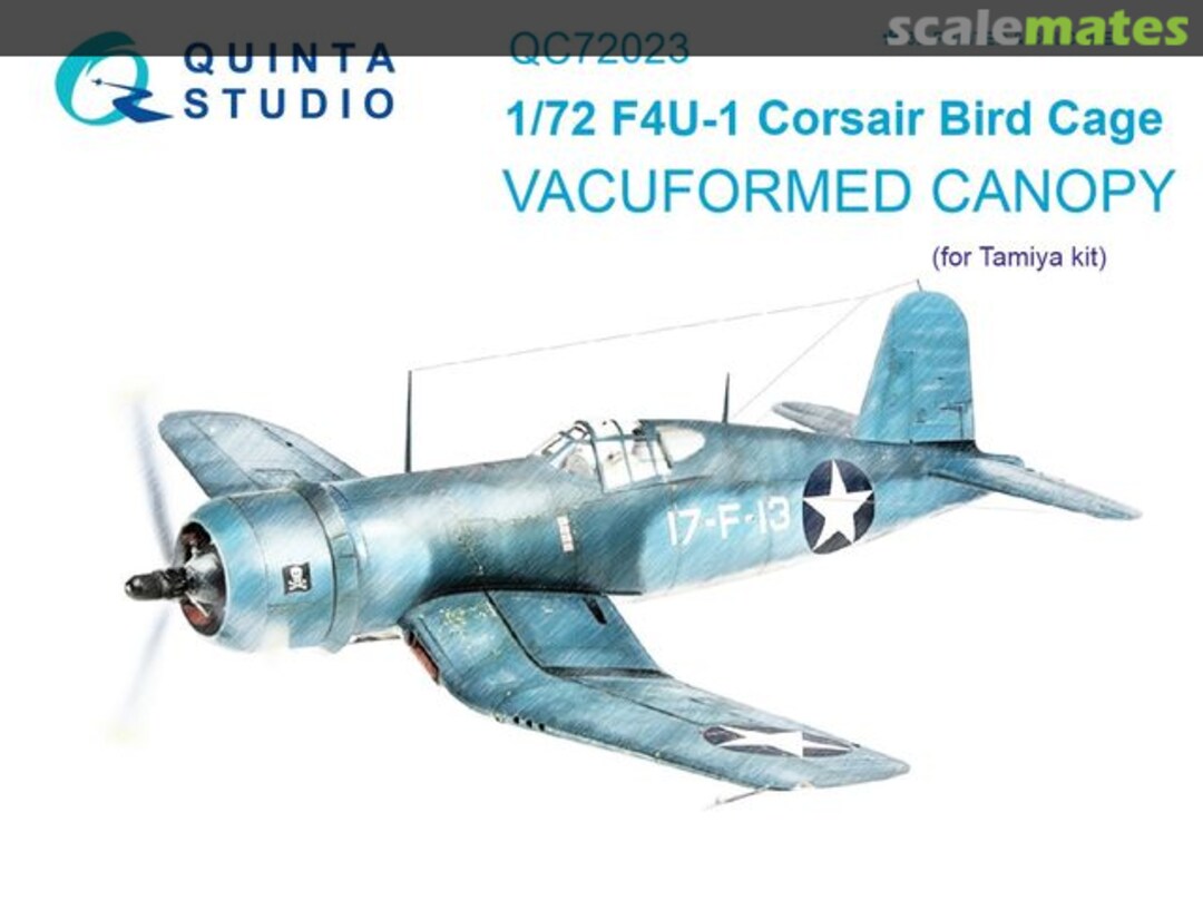 Boxart F4U-1 Corsair Birdcage vacuformed canopy QC72023 Quinta Studio